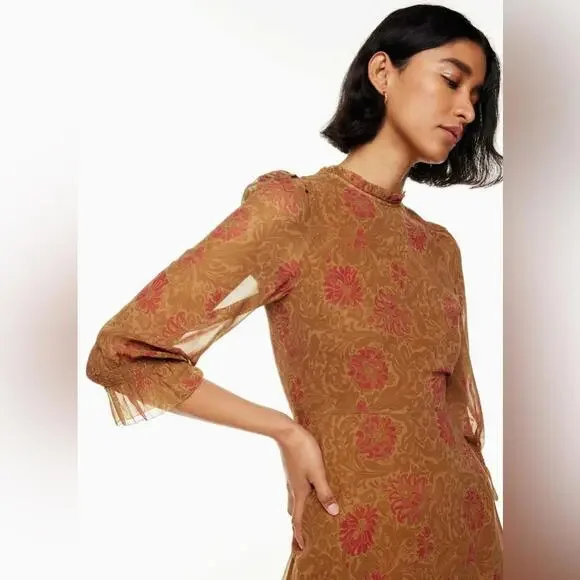 Aritzia Swept Puff-sleeve mini dress - Picture 3 of 13